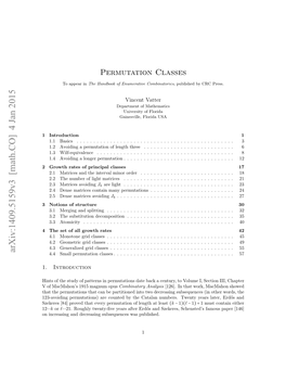 Permutation Classes 2