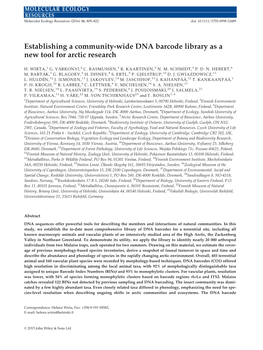 Wide DNA Barcode Library As a New Tool for Arctic Research