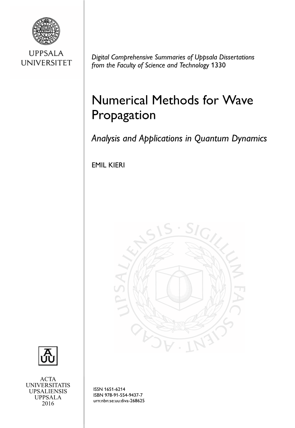 Numerical Methods for Wave Propagation