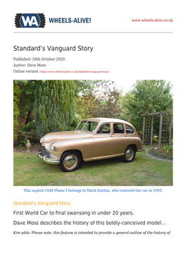 Standard's Vanguard Story