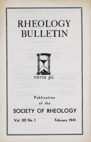 Rheology Bulletin