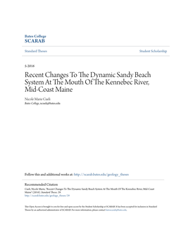 Recent Changes to the Dynamic Sandy Beach System at the Mouth
