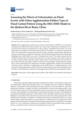 Assessing the Effects of Urbanization on Flood Events with Urban