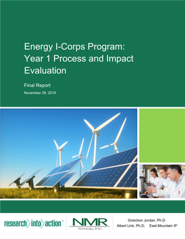 Energy I-Corps Program: Year 1 Process and Impact Evaluation