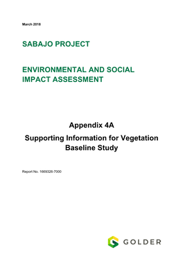Sabajo Project Environmental and Social