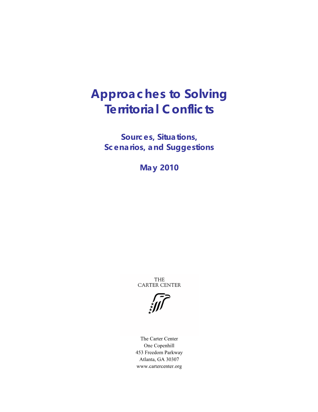 Approaches to Solving Territorial Conflicts