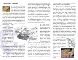 Xeriscape Garden Layout and Plant List