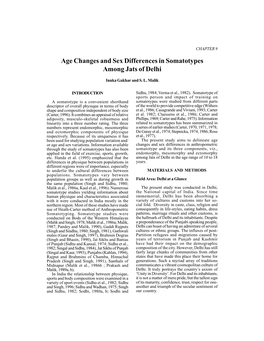 Age Changes and Sex Differences in Somatotypes Among Jats of Delhi