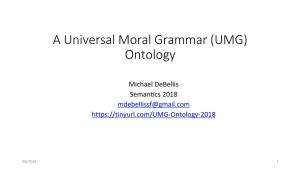 A Universal Moral Grammar (UMG) Ontology