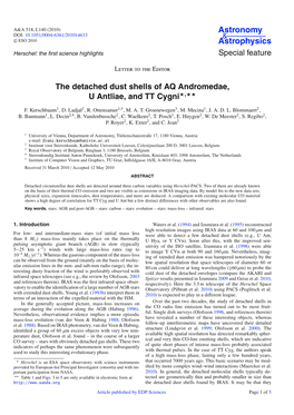 The Detached Dust Shells of AQ Andromedae, U Antliae, and TT Cygni�,