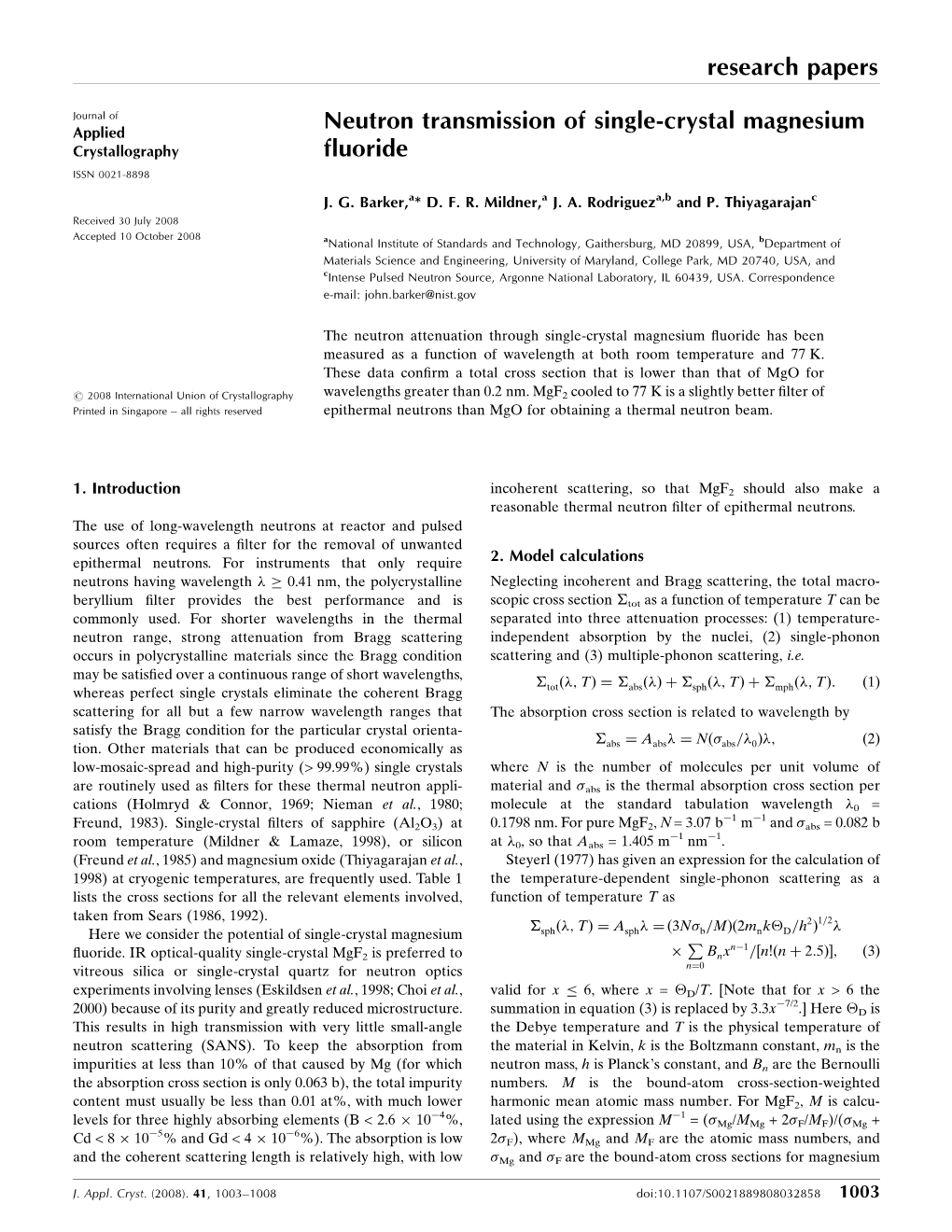 Neutron Transmission of Single-Crystal Magnesium Fluoride