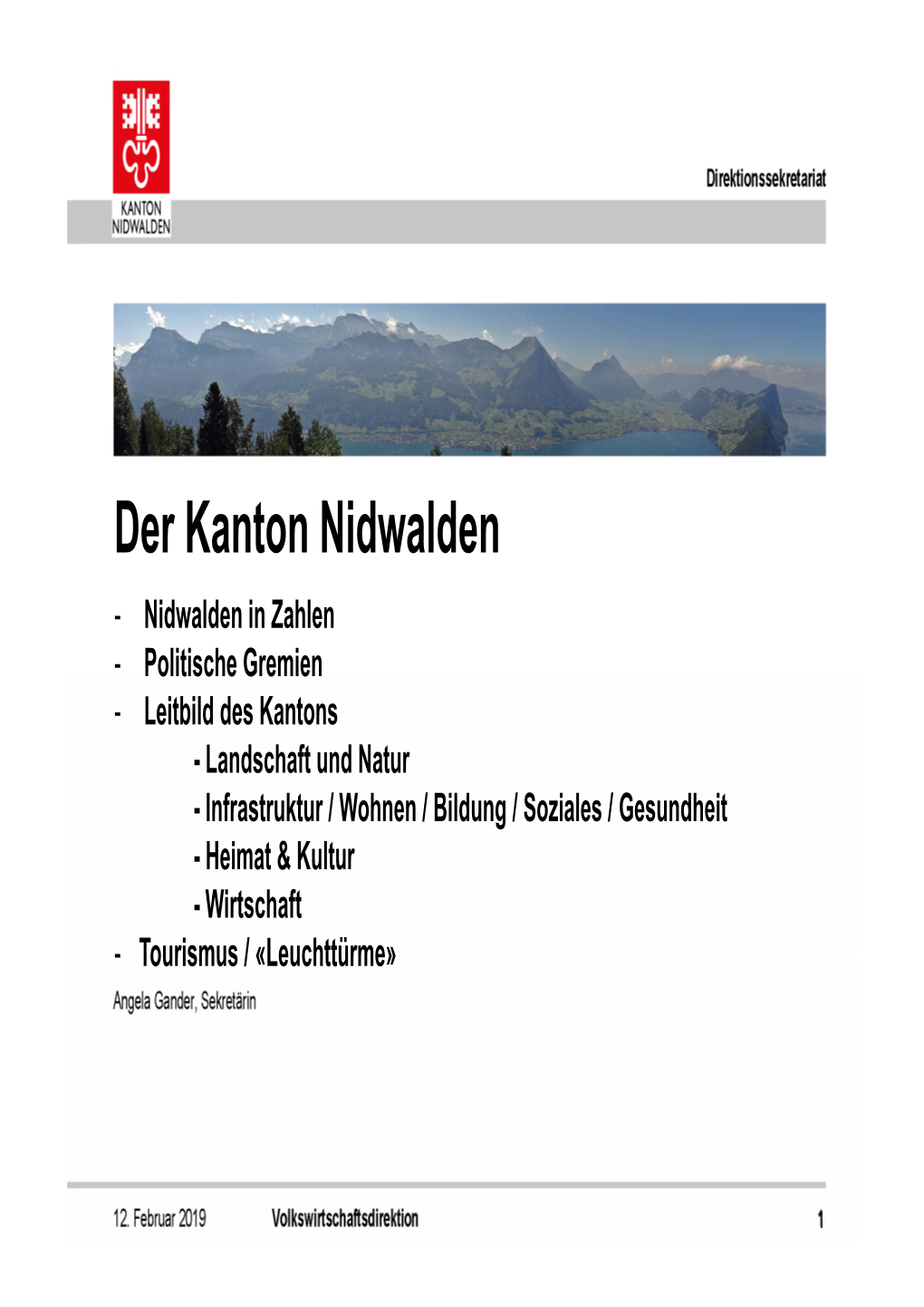 Der Kanton Nidwalden