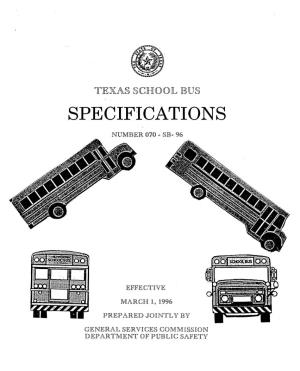 School Bus Specifications