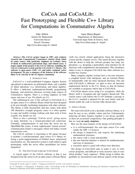 Fast Prototyping and Flexible C++ Library for Computations in Commutative Algebra