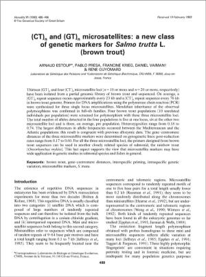 Microsatellites: a New Class of Genetic Markers for Salmo Trutta L