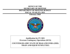 CTEF) the Estimated Cost of This Report Or Study for the Department of Defense Is Approximately $7,720 for the 2020 Fiscal Year