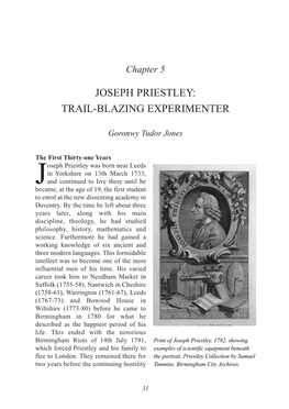Joseph Priestley: Trail-Blazing Experimenter