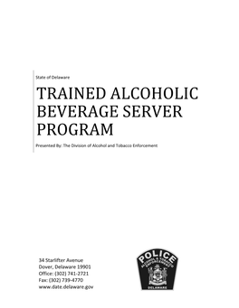 Trained Alcoholic Beverage Server Program