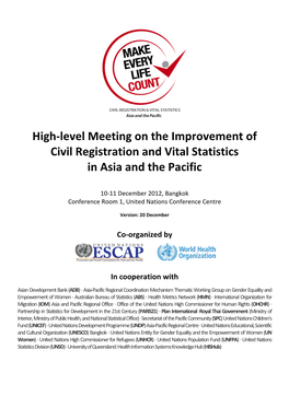 High-Level Meeting on the Improvement of Civil Registration