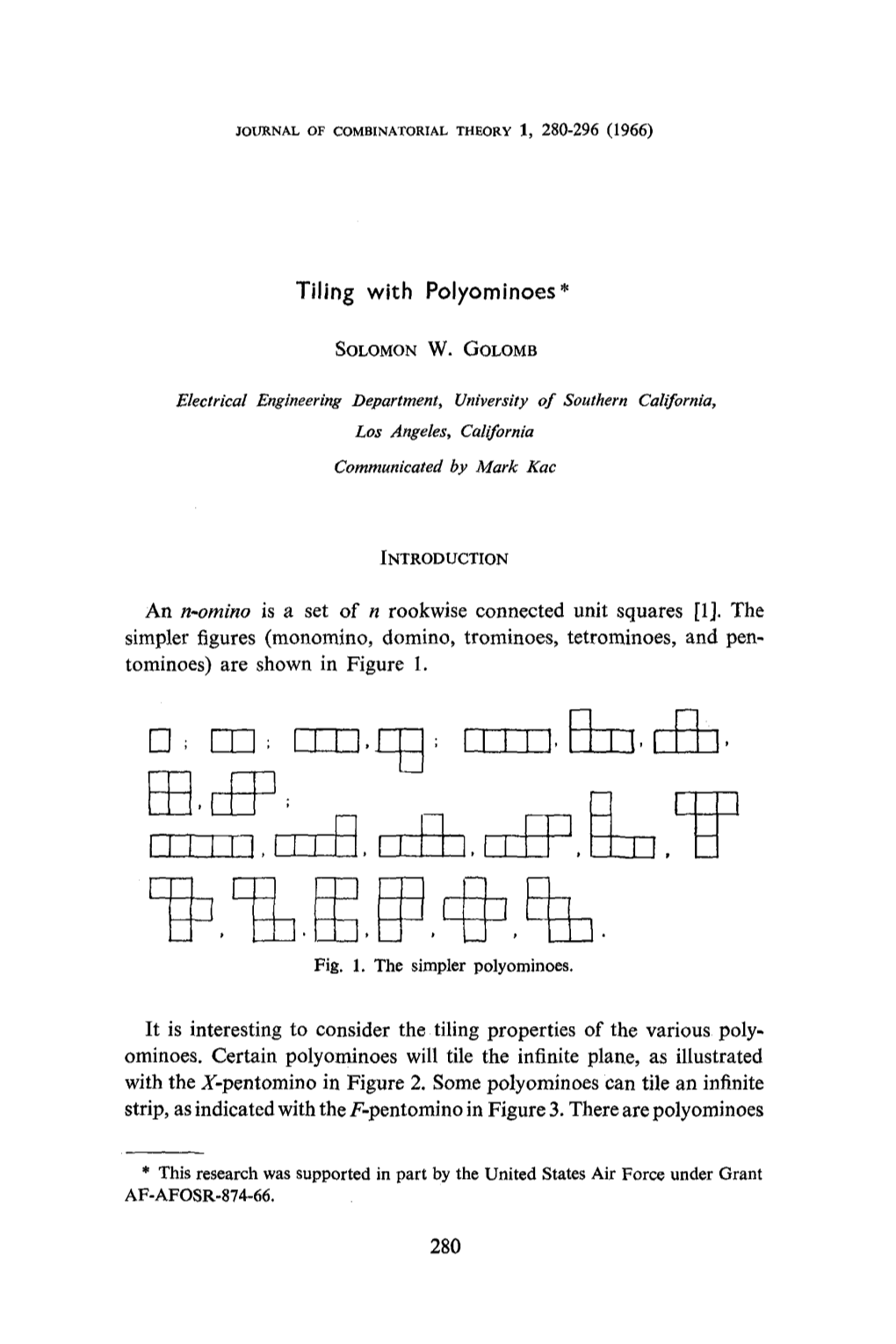 Tiling with Polyominoes*