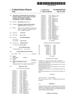 (12) United States Patent (10) Patent No.: US 8,846,695 B2 Dugi (45) Date of Patent: Sep