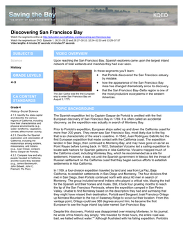 Discovering San Francisco Bay