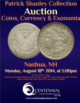 Patrick Shanley Collection Auction Coins, Currency & Exonumia