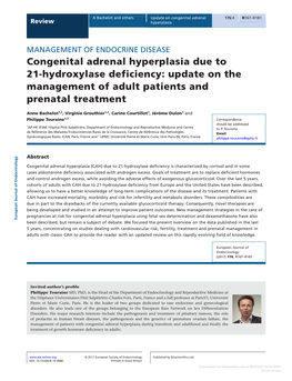 Congenital Adrenal Hyperplasia Due