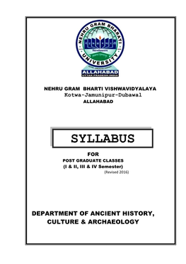 [Ancient History] Syllabus