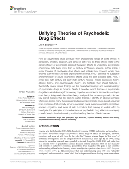 Unifying Theories of Psychedelic Drug Effects