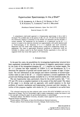 Hypernuclear Spectroscopy in the P Shell*