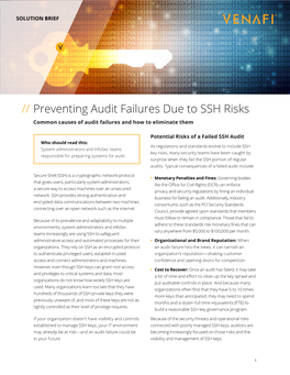 Preventing Audit Failures Due to SSH Risks Common Causes of Audit Failures and How to Eliminate Them