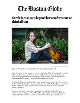Sarah Jarosz Was 18 and Doe-Eyed When She Released Her Debut Album, Just a Few Months Before She Also Entered Her First Year at New England Conservatory