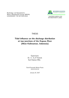 THESIS Tidal Influence on the Discharge Distribution at Two