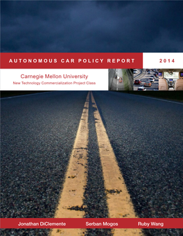 Autonomous Car Policy Report | 1