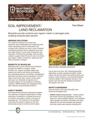 Soil Improvement/ Land Reclamation