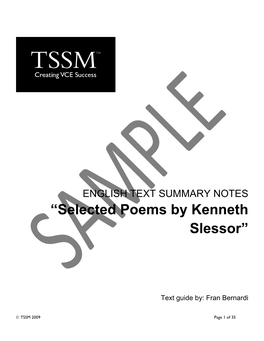 Selected Poems by Kenneth Slessor