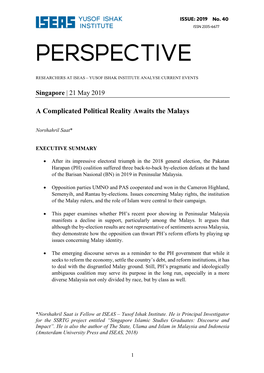 A Complicated Political Reality Awaits the Malays