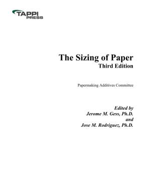The Sizing of Paper Third Edition