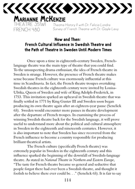 114 THEATRE 351WI FRENCH 480 Now and Then