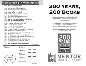 200 Years, 200 Books