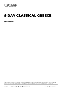 9 Day Classical Greece