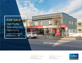 EAST BROADWAY 9 East Broadway Vancouver, BC for SALE