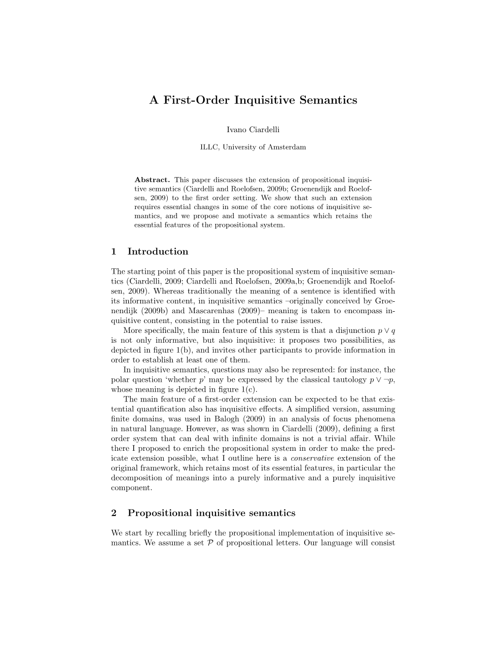 A First-Order Inquisitive Semantics