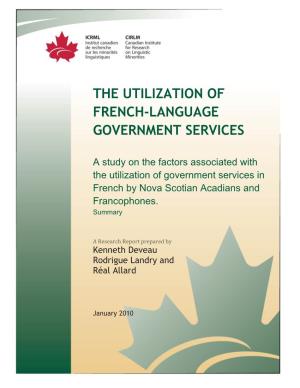 The Utilization of French-Language Government Services