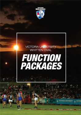 Victoria University Whitten Oval Function Packages