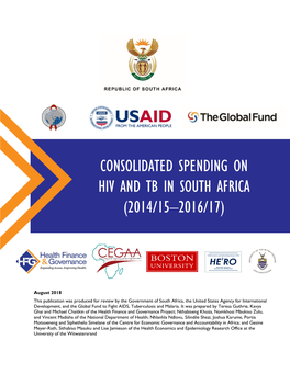 Consolidated Spending on HIV and TB in South Africa (2014/15–2016/17)