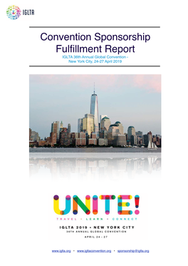 Convention Sponsorship Fulfillment Report