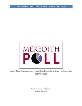 An In-Depth Examination of North Carolina Voter Attitudes on Important Current Issues