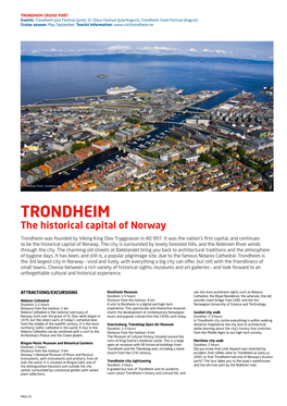 TRONDHEIM CRUISE PORT Events: Trondheim Jazz Festival (June), St